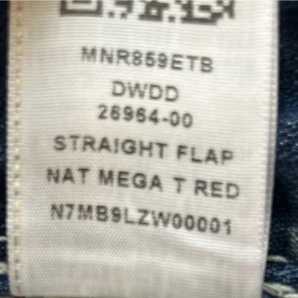 True Religion Men’s Denim Jeans 33x33 Straight Flap Nat Mega T Red - Picture 10 of 15